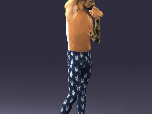 man in pose 0347 3D Model