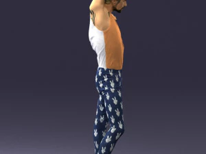 man in pose 0347 3D Model