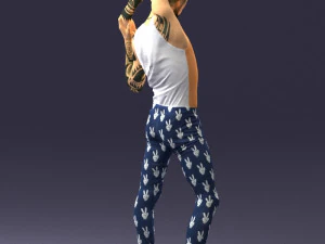 man in pose 0347 3D Model