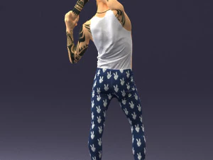man in pose 0347 3D Model
