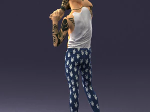 man in pose 0347 3D Model