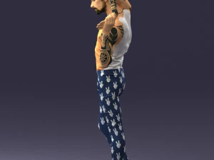 man in pose 0347 3D Model