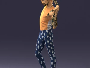man in pose 0347 3D Model