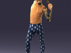 man in pose 0347 3D Model