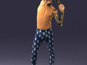 man in pose 0347 3D Model