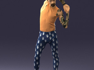 man in pose 0347 3d print ready 3D Print Model