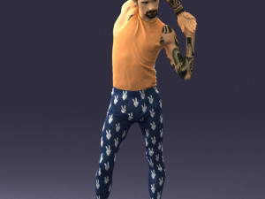 man in pose 0347 3d print ready 3D Print Model