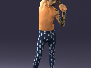 man in pose 0347 3d print ready 3D Print Model