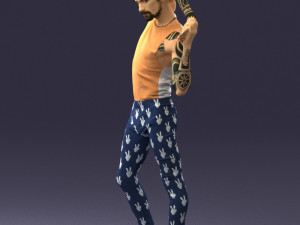 man in pose 0347 3d print ready 3D Print Model