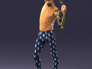 man in pose 0347 3d print ready 3D Print Model