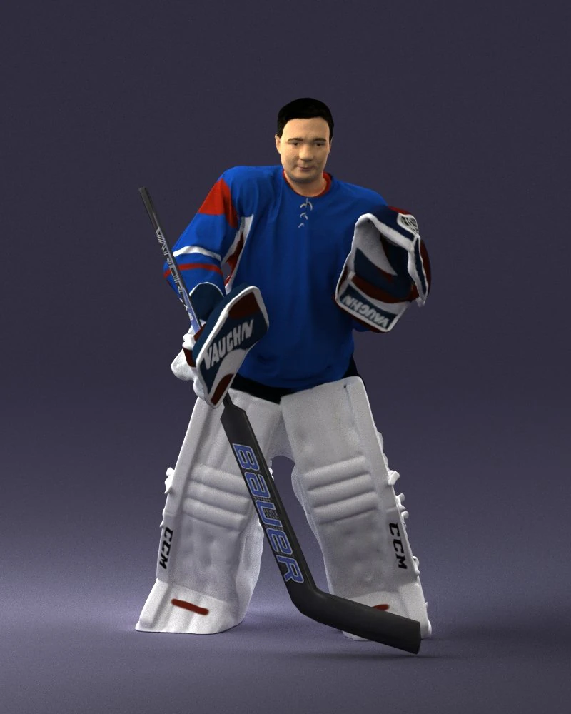 hockey player 0301 3D Model .c4d .max .obj .3ds .fbx .stl .blend 