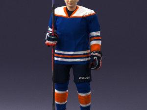 hockey player 0302 3d print ready Modelo de Impressão 3D