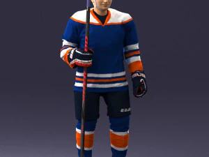 hockey player 0302 3d print ready 3D Print Model