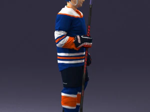 hockey player 0302 3d print ready 3D Print Model