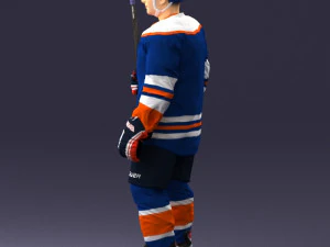 hockey player 0302 3d print ready 3D Print Model