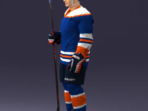 hockey player 0302 3d print ready 3D Print Model