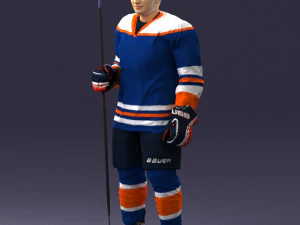hockey player 0302 3d print ready 3D Print Model