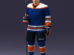 hockey player 0302 3d print ready 3D Print Model