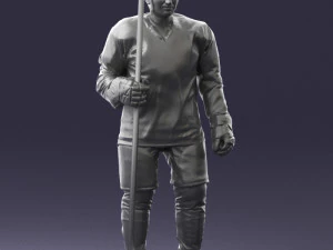 hockey player 0302 3d print ready 3D Print Model