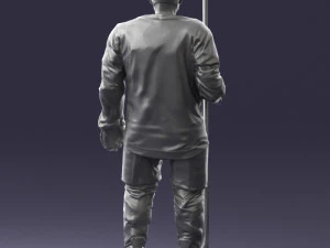 hockey player 0302 3d print ready 3D Print Model