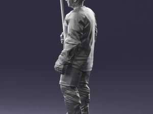 hockey player 0302 3d print ready 3D Print Model