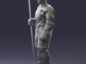 hockey player 0302 3d print ready 3D Print Model