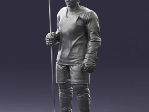 hockey player 0302 3d print ready 3D Print Model