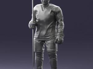 hockey player 0302 3d print ready 3D Print Model