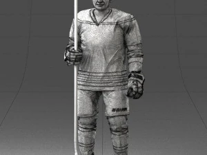 hockey player 0302 3d print ready 3D Print Model