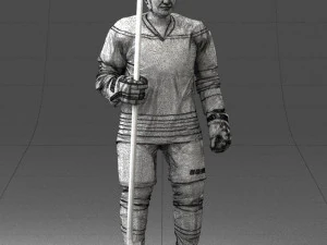 hockey player 0302 3d print ready 3D Print Model