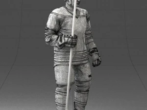 hockey player 0302 3d print ready 3D Print Model