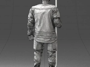 hockey player 0302 3d print ready 3D Print Model
