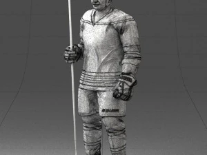 hockey player 0302 3d print ready 3D Print Model