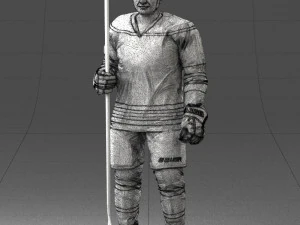 hockey player 0302 3d print ready 3D Print Model