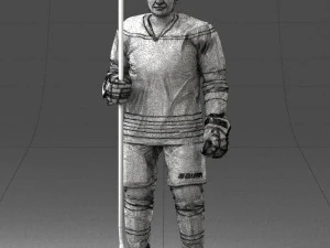 hockey player 0302 3d print ready 3D Print Model