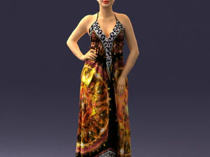 woman in dress 0299 3D Model
