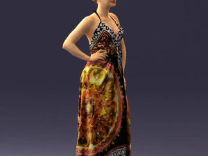 woman in dress 0299 3D Model