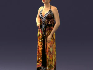 woman in dress 0299 3D Model