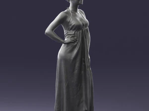 woman in dress 0299 3D Model