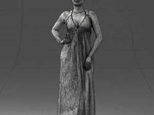 woman in dress 0299 3D Model