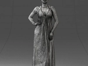 woman in dress 0299 3D Model