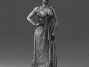 woman in dress 0299 3D Model