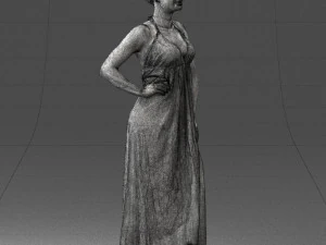 woman in dress 0299 3D Model