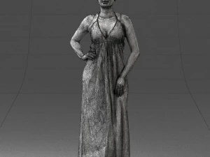 woman in dress 0299 3D Model