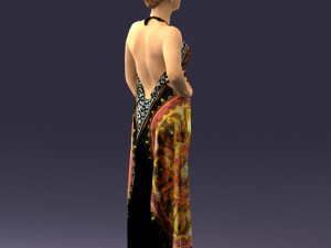 woman in dress 0299 3d print ready 3Dプリントモデル