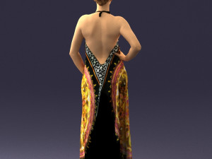 woman in dress 0299 3d print ready 3Dプリントモデル