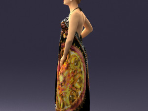 woman in dress 0299 3d print ready 3Dプリントモデル