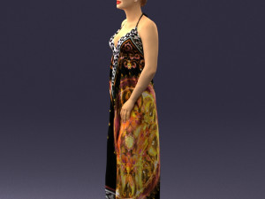 woman in dress 0299 3d print ready 3Dプリントモデル