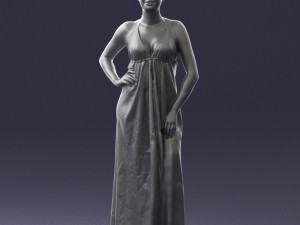 woman in dress 0299 3d print ready 3Dプリントモデル