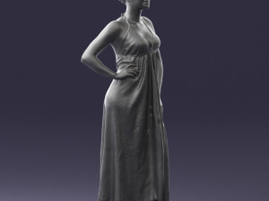 woman in dress 0299 3d print ready 3Dプリントモデル